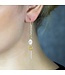 Jeh Jewels Piercing-Ohrring Silber vergoldet + Mondstein