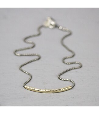 Jeh Jewels Necklace silver oxy + tube Goldfilled