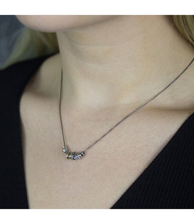 Jeh Jewels Collier zilver oxy + Goud kleurig