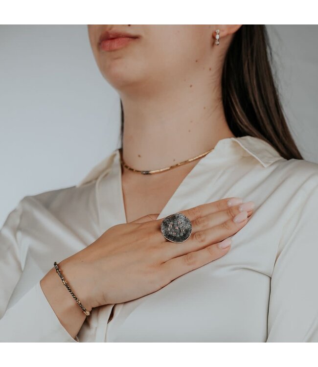 Jeh Jewels Bracelet Pyrite + crea Goldfilled