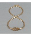 Jeh Jewels Collier LIMITED Goud kleurige buisjes + Gold Rutielkwarts