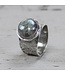 Jeh Jewels Ring zilver + Labradoriet Cab 19494