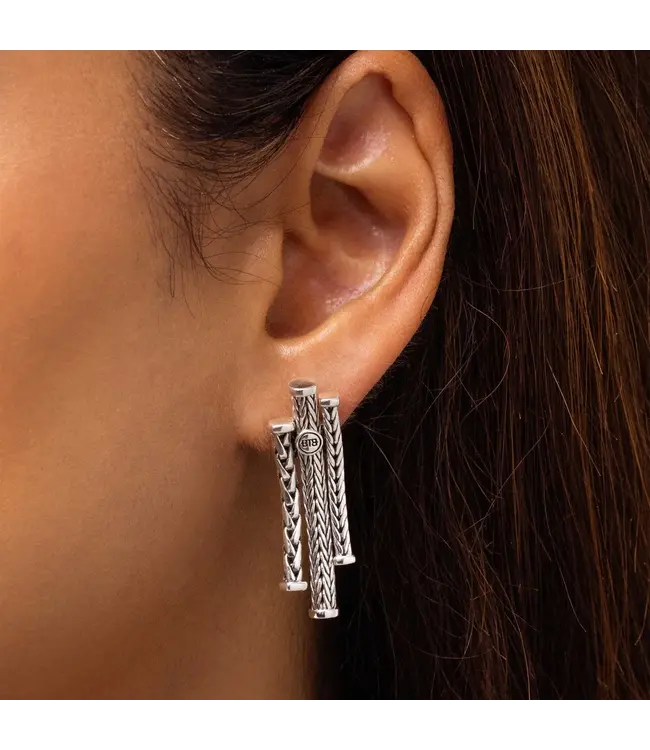 Buddha to Buddha Triple Mini Ohrhänger Silber