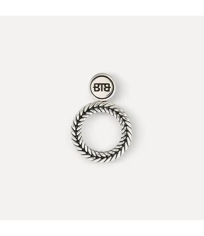 Buddha to Buddha Exclusive Barbara Ronde Oorbel Silver Enkel Stuk 925 Sterling Silver – Free Engraving