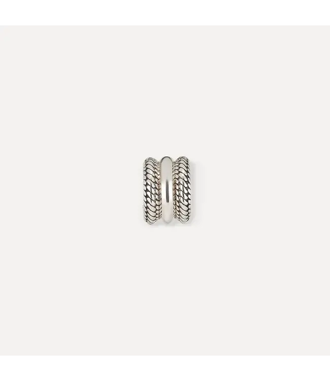 Buddha to Buddha Buddha to Buddha Ben Triple Oorring Zilver Single Piece