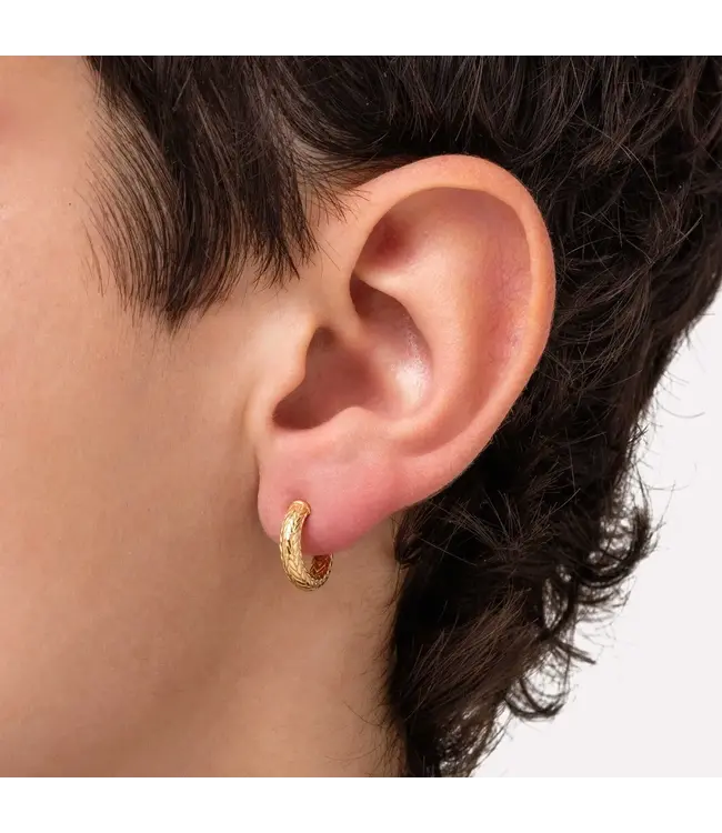 Buddha to Buddha Oorbellen Ellen XS Creole Goud YG 14kt