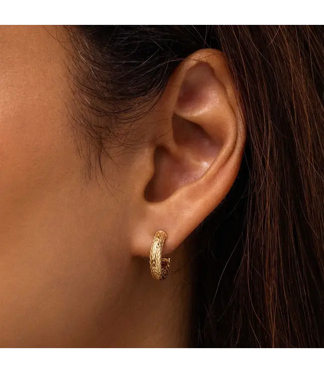 Buddha to Buddha Oorbellen Ellen XS Creole Goud YG 14kt