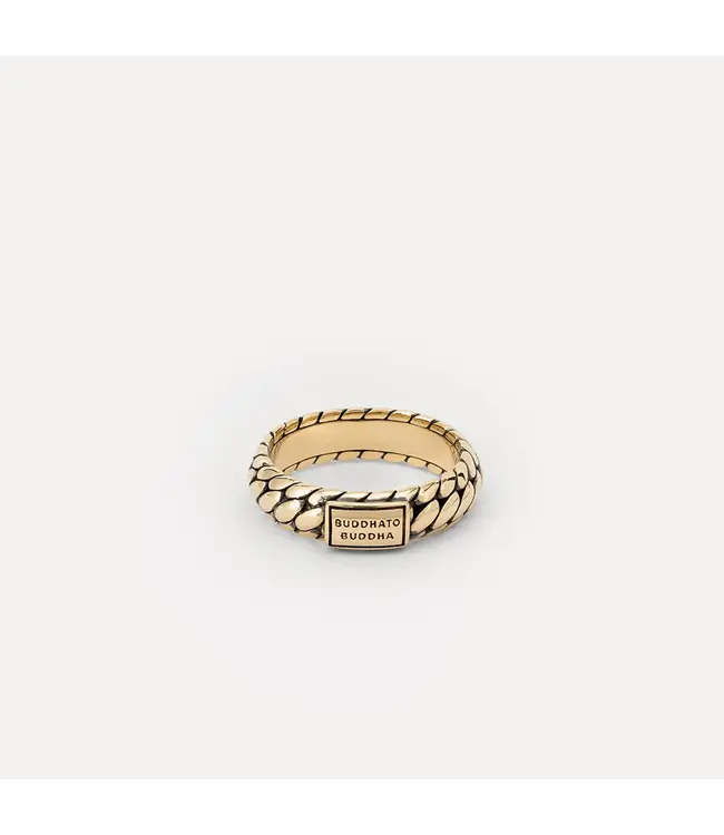 Buddha to Buddha Exclusieve de nieuwe Ben XS Gouden Ring Geelgoud 14kt van 925 Sterling Zilver – Gratis Gravure