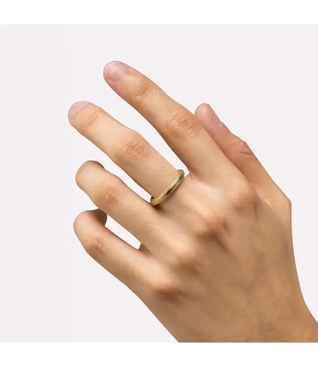 Buddha to Buddha Exclusive Ellen XS Ring Geelgoud 14kt 925 Sterling Silver – Free Engraving