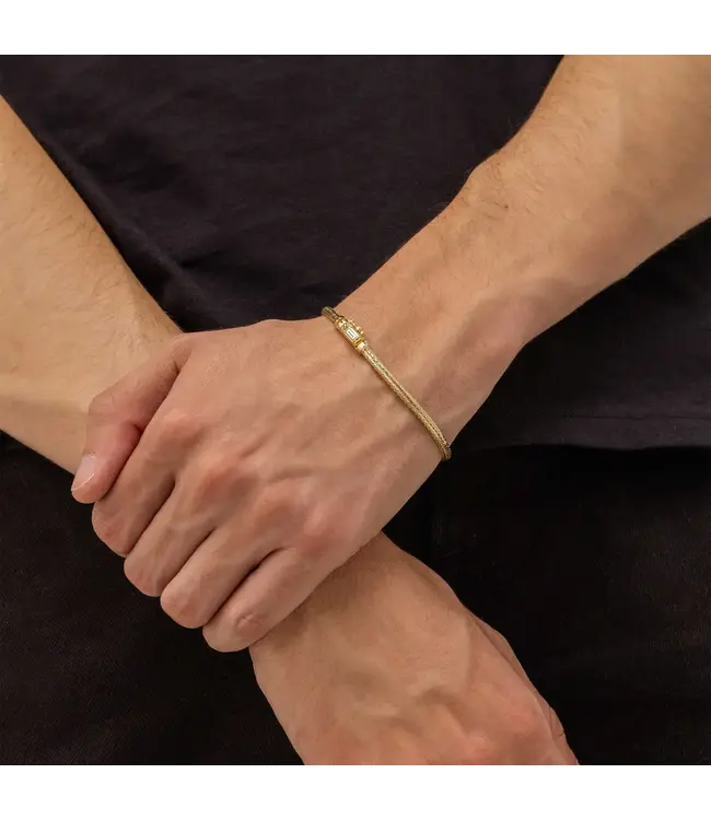 Buddha to Buddha Exklusives Ellen Armband Geelgoud 14kt aus 925er Sterlingsilber – Gratis Gravur