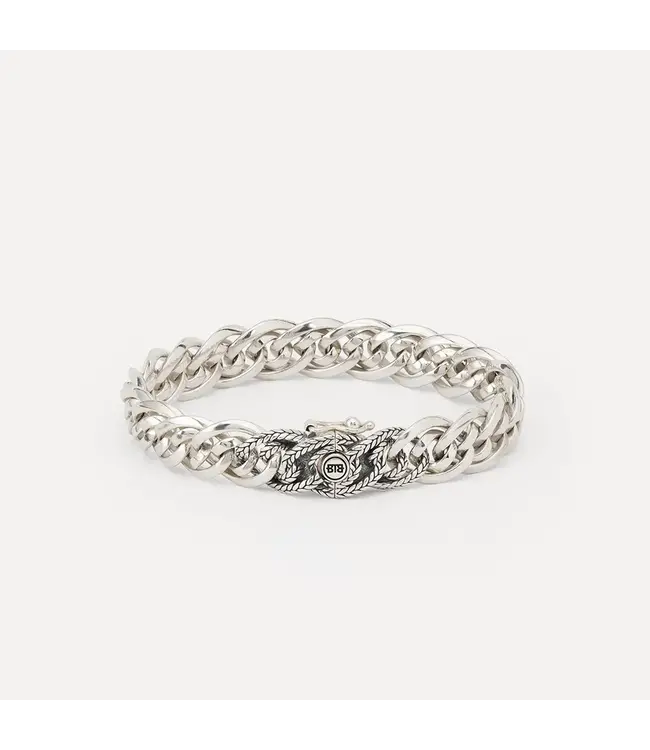 Buddha to Buddha Exklusives Nathalie XS Textuur Armband Silber aus 925er Sterlingsilber – Gratis Gravur