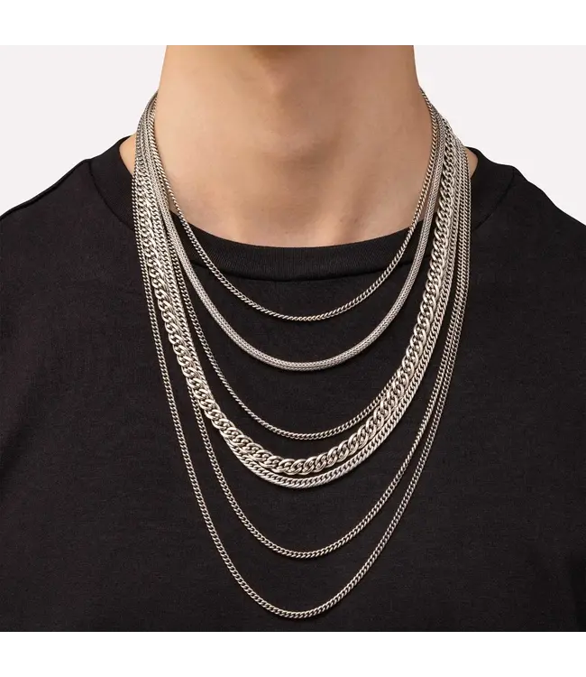 Buddha to Buddha Buddha to Buddha Nathalie Multi Schakel Ketting Zilver