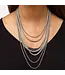 Buddha to Buddha Buddha to Buddha Nathalie Multi Schakel Ketting Zilver
