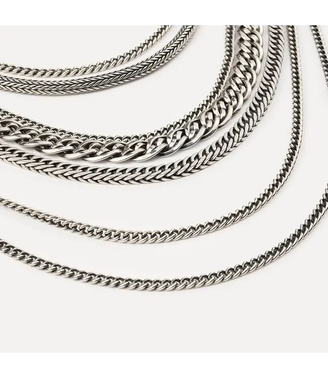 Buddha to Buddha Exklusives Nathalie Multi Chain Ketting Silber aus 925er Sterlingsilber – Gratis Gravur