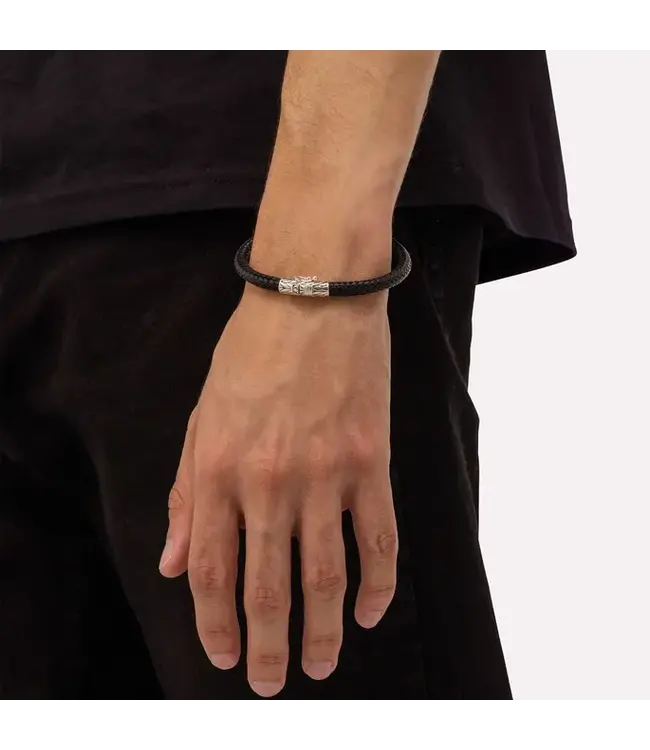 Armband Ellen Leer Zwart