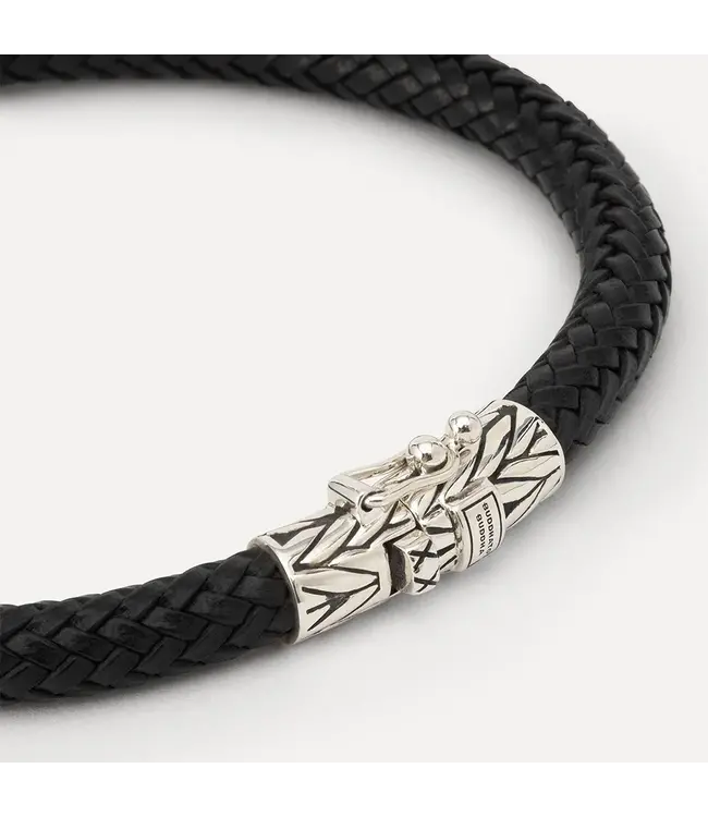 Armband Ellen Leer Zwart