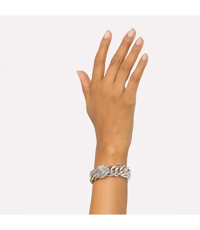 Buddha to Buddha Exklusives Nathalie Small Textuur Armband Silber aus 925er Sterlingsilber – Gratis Gravur