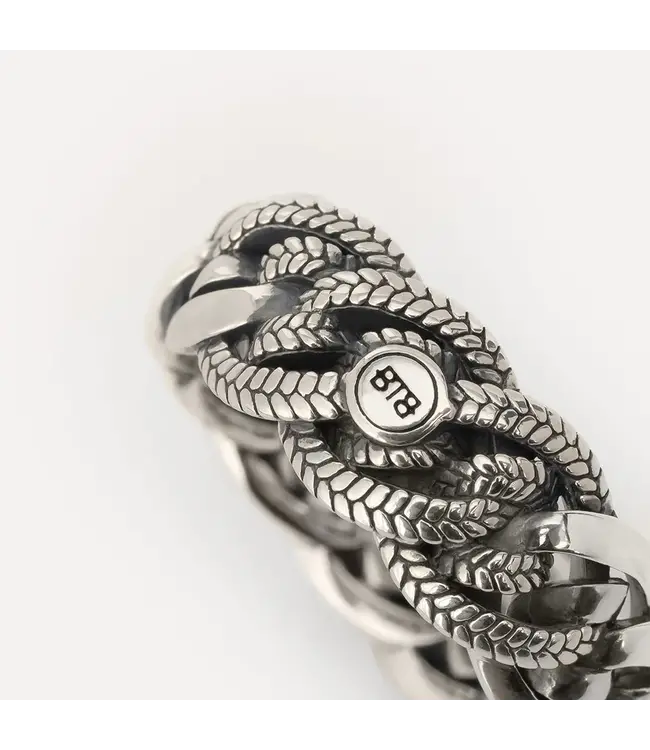 Buddha to Buddha Exclusieve Nathalie small textuur ring zilver van 925 Sterling Zilver – Gratis Gravure