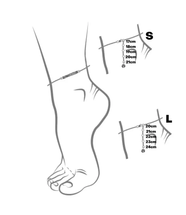 Buddha to Buddha Essential Logo Anklet Silver Large