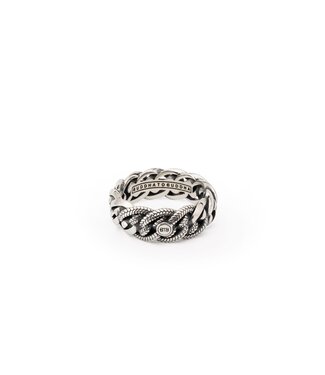 Nathalie Small Texture Ring Silver