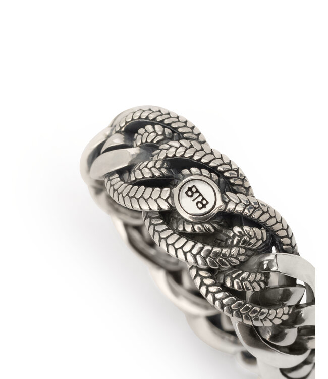 Buddha to Buddha Exclusieve Nathalie small textuur ring zilver van 925 Sterling Zilver – Gratis Gravure