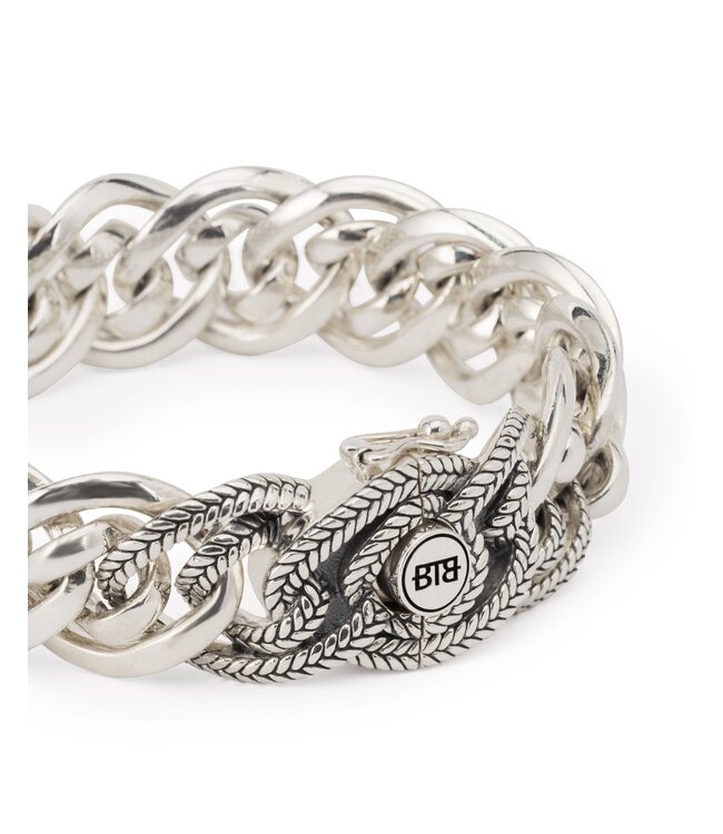 Buddha to Buddha Exklusives Nathalie Small Textuur Armband Silber aus 925er Sterlingsilber – Gratis Gravur