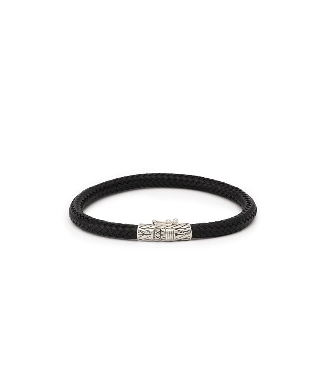 Buddha to Buddha Ellen Leather Bracelet Black