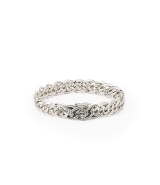 Armband Nathalie XS Textuur Zilver - maat E+