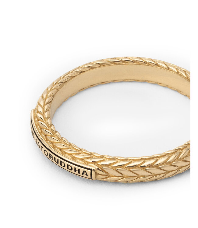Buddha to Buddha Exclusive Ellen XS Ring Geelgoud 14kt 925 Sterling Silver – Free Engraving