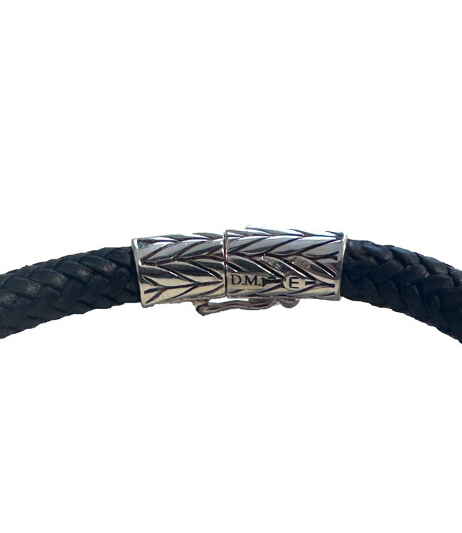 Buddha to Buddha Buddha to Buddha Ellen Leer Armband Zwart