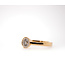 W. de Vaal Ring 18 karaat Licht rosegoud met Light brown diamant 0.50