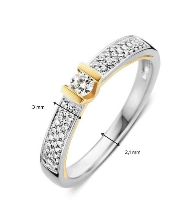 Excellent Jewelry Ring zweifarbig brillant 0,26 kt. RG416663