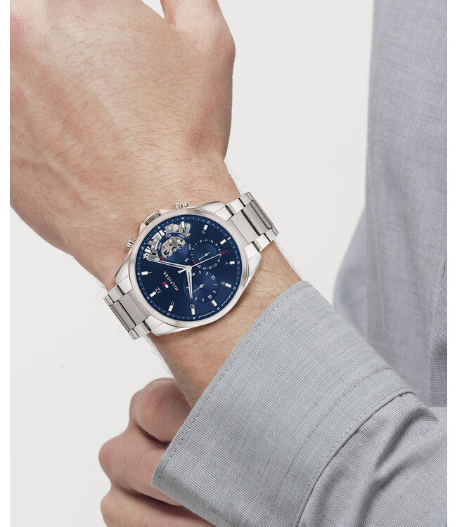 Tommy Hilfiger Baker Heren Staal Staal