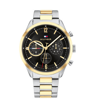Tommy Hilfiger Matthew Heren Staal Tweekleurig 44mm