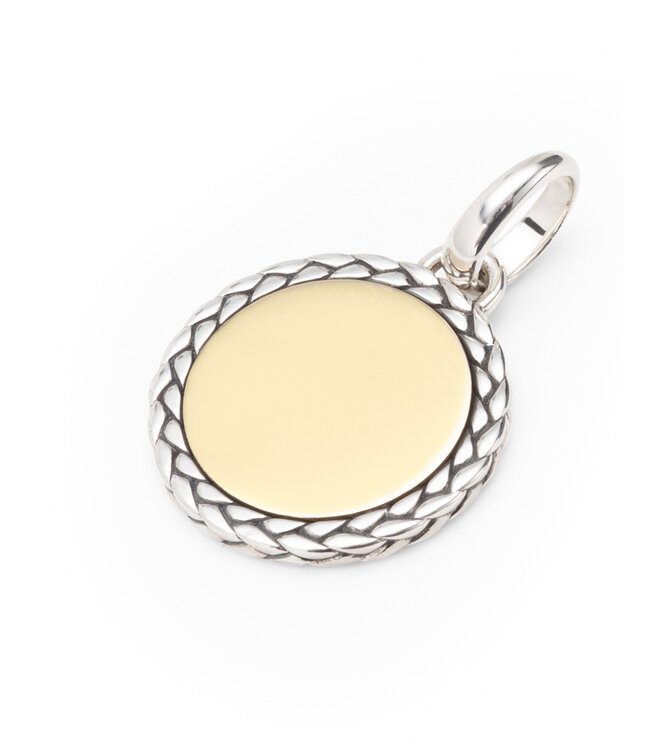 Buddha to Buddha Exclusieve George Coin Pendant Bicolor van 925 Sterling Zilver – Gratis Gravure