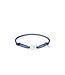 Buddha to Buddha Schakel XS Koord Armband Zilver Cobalt Blauw