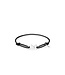 Buddha to Buddha Chain XS Koord Armband Zilver Zwart