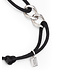 Buddha to Buddha Schakel XS Koord Armband Zilver Zwart