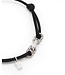 Buddha to Buddha Exclusieve Katja Cord Bracelet Silver Black van 925 Sterling Zilver – Gratis Gravure