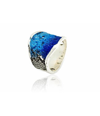 Arior Barcelona Small electric-blue Intenzza ring Maat 16