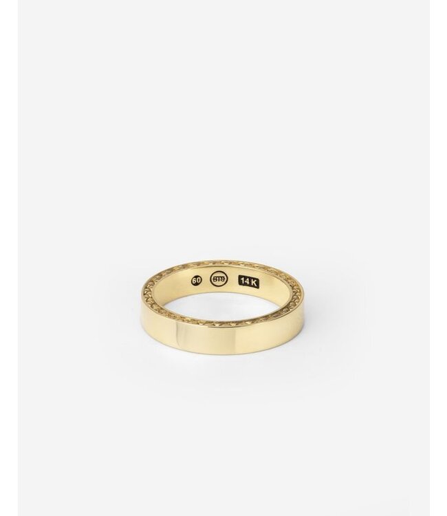 George Small Gladde Ring 14kt Goud