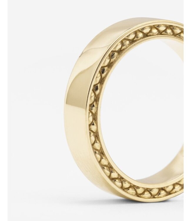 George Small Gladde Ring 14kt Goud