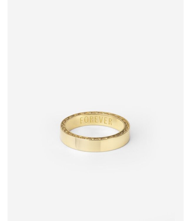 George Small Gladde Ring 14kt Goud