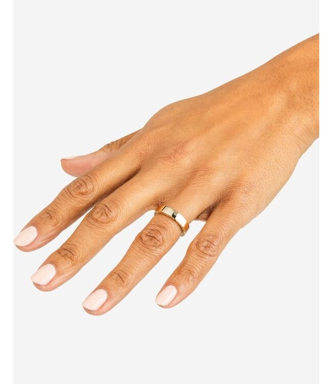 George Small Gladde Ring 14kt Goud