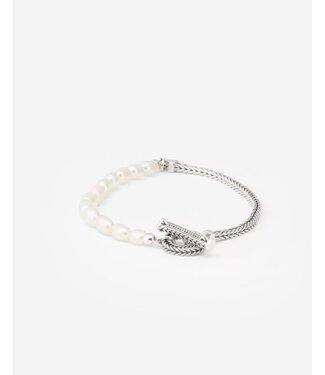 Buddha to Buddha Barbara Mini Pearl Bracelet Silver