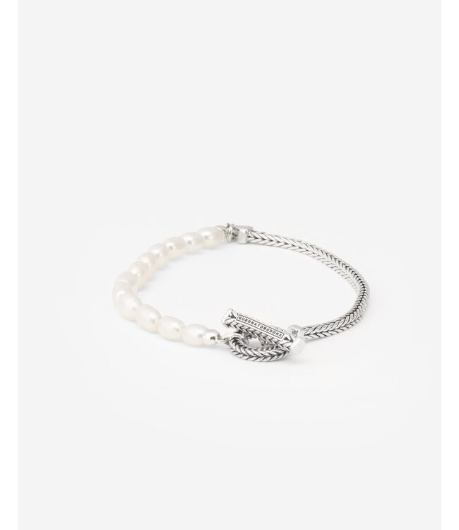 Barbara Mini Parel Armband Zilver