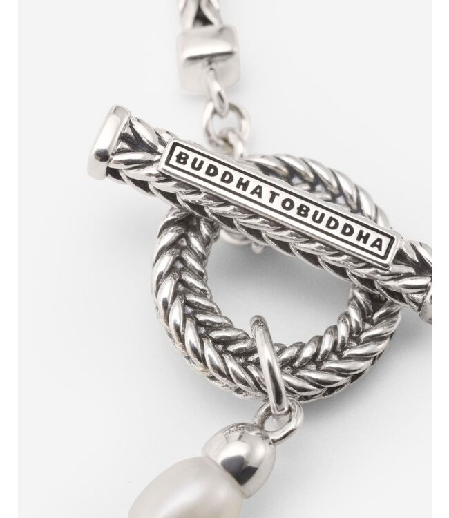 Buddha to Buddha Barbara Mini Pearl Bracelet Silver