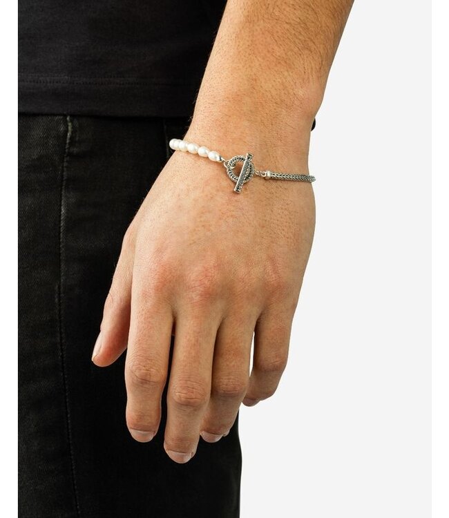 Barbara Mini Parel Armband Zilver