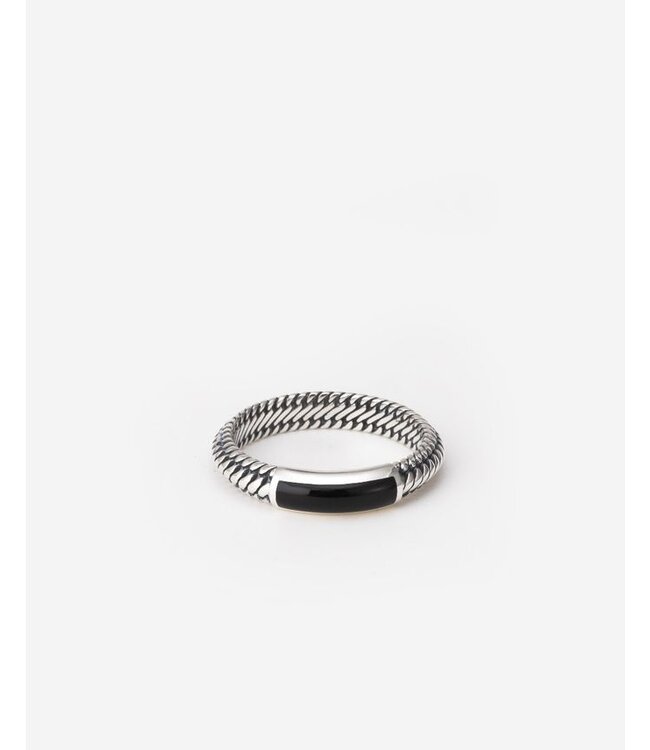Ben Mini (Edel)steen Ring Zilver Onyx