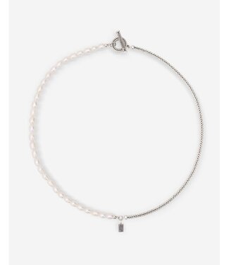 Barbara Mini Perle Kette Silber